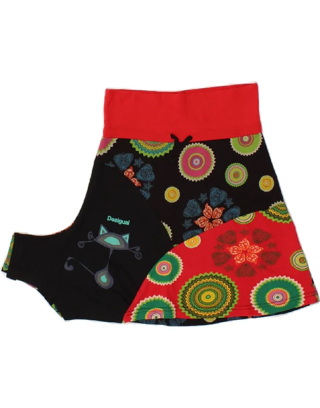 DESIGUAL Girls Asymmetrical Skirt 9-10 Years W24  Multicoloured Floral