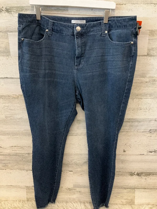 Jeans Skinny By Lc Lauren Conrad In Blue Denim, Size: 18