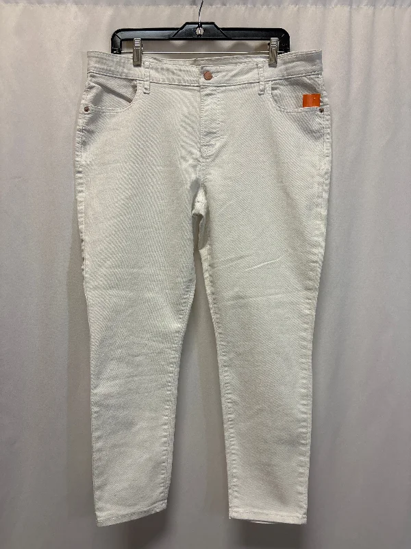 Jeans Skinny By Old Navy In White, Size: 16