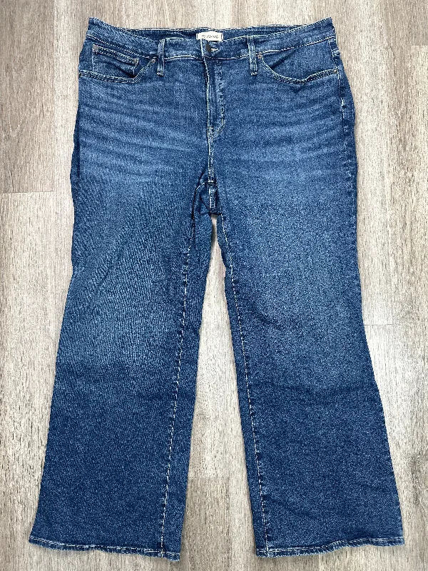 Jeans Flared By Madewell In Blue Denim, Size: 20