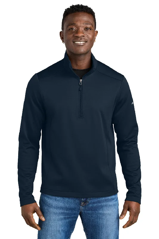 Eddie Bauer Mens Smooth Fleece 1/4 Zip Sweatshirt - River Navy Blue