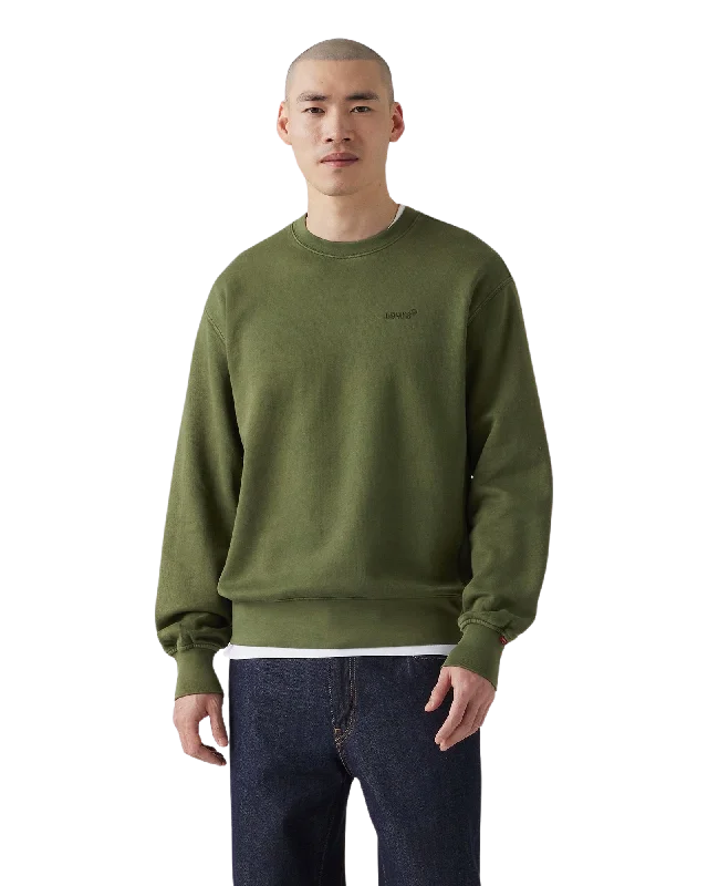 Authentic Crewneck Sweatshirt in Garment Dye Kombu Green