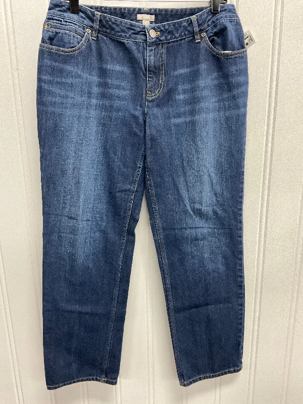 Jeans Straight By J. Jill In Blue Denim, Size: 10