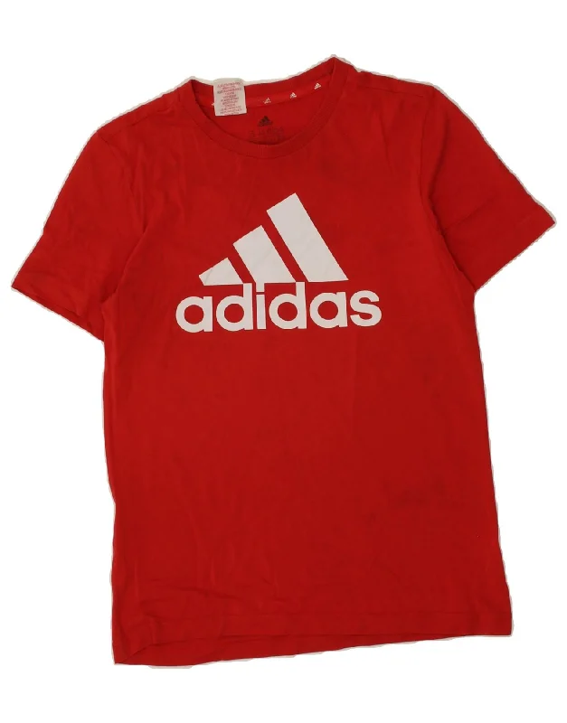 ADIDAS Boys Graphic T-Shirt Top 13-14 Years Red