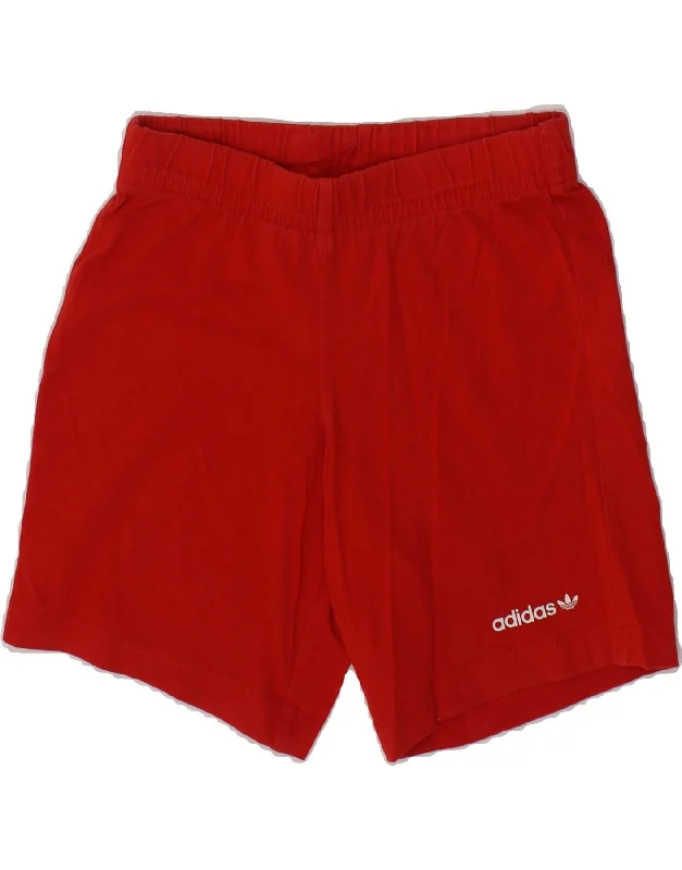 ADIDAS Girls Sport Shorts 2-3 Years  Red Cotton