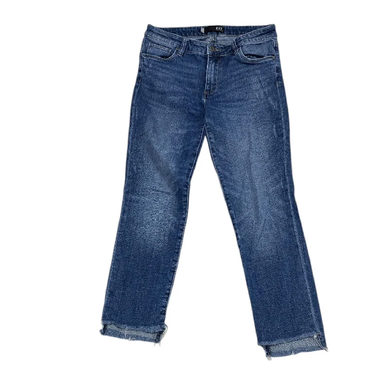 Jeans Straight By Kut In Blue Denim, Size: 4