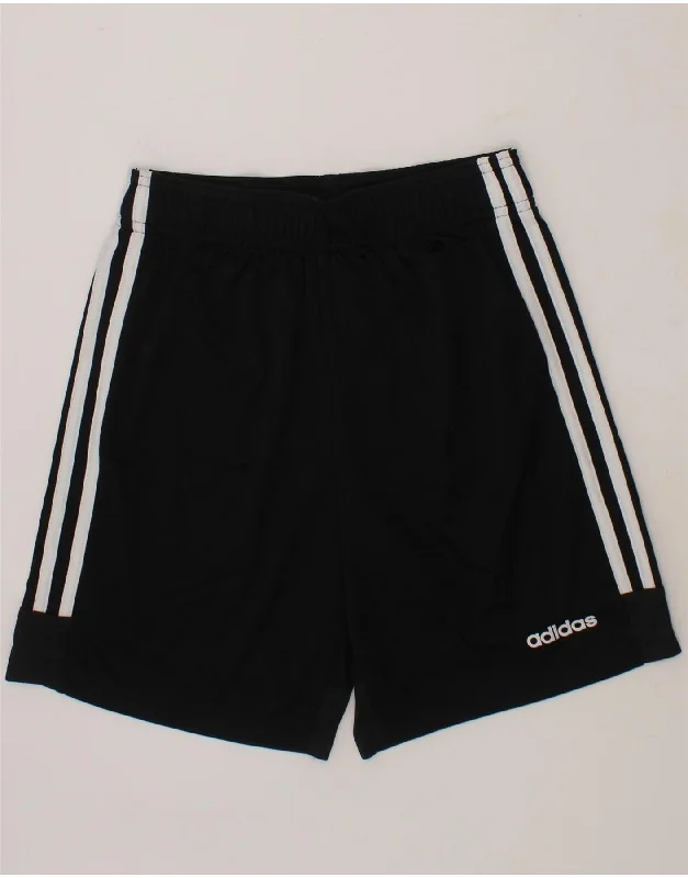 ADIDAS Boys Climalite Sport Shorts 11-12 Years  Black Polyester