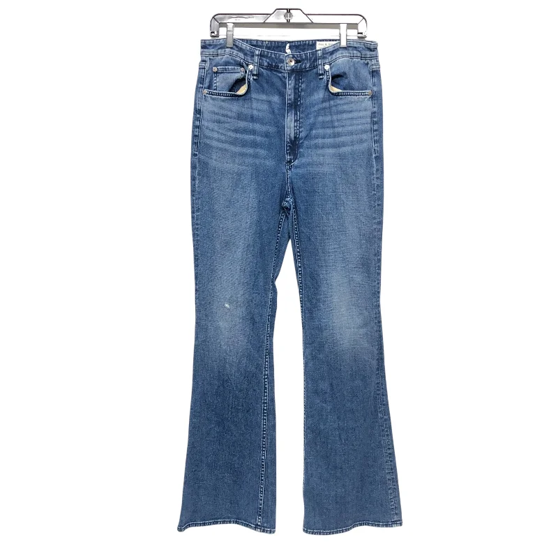 Jeans Flared By Rag And Bone In Blue Denim, Size:14