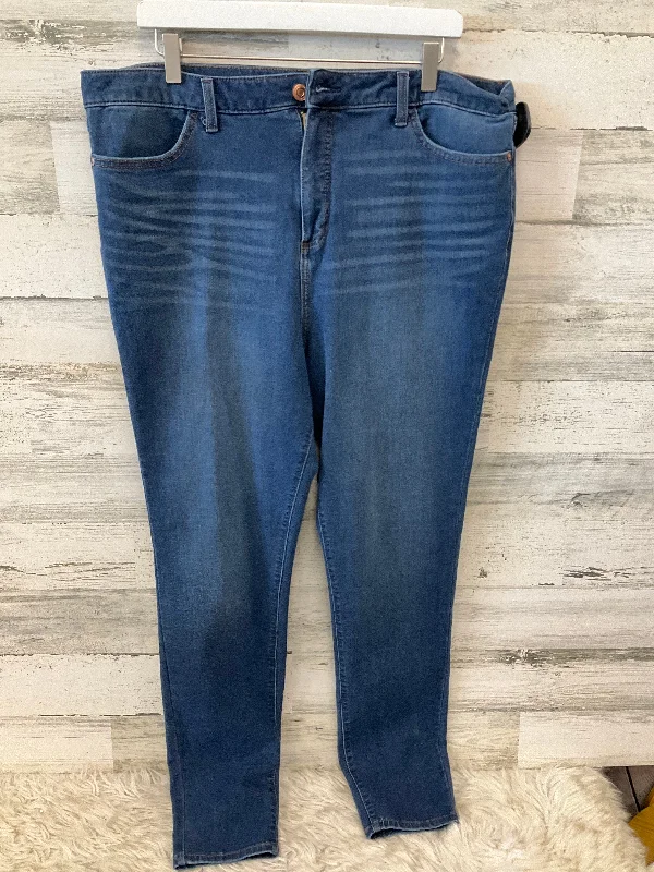 Jeans Skinny By Lc Lauren Conrad In Blue Denim, Size: 18