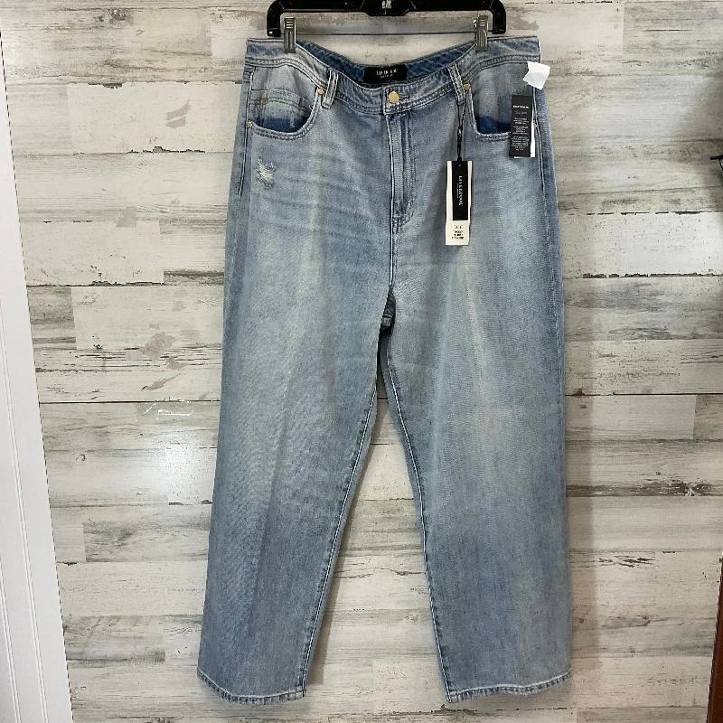 Jeans Straight By Liverpool In Blue Denim, Size: 16