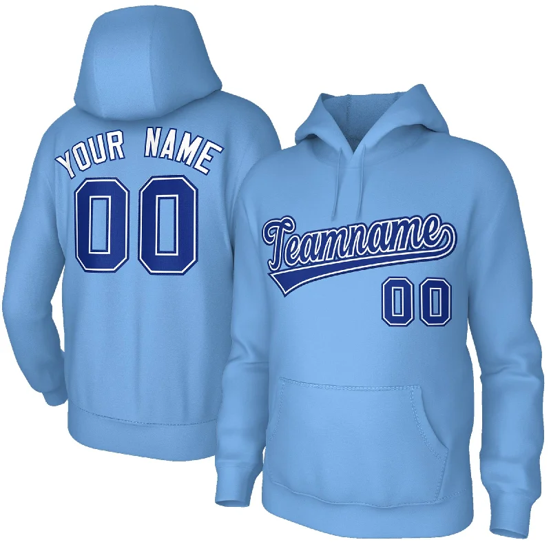 Custom Classic Style Hoodie Game Lt Blue Training Uniform