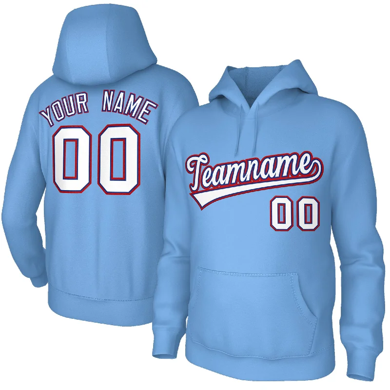 Custom Classic Style Hoodie Game Lt Blue Training Uniform