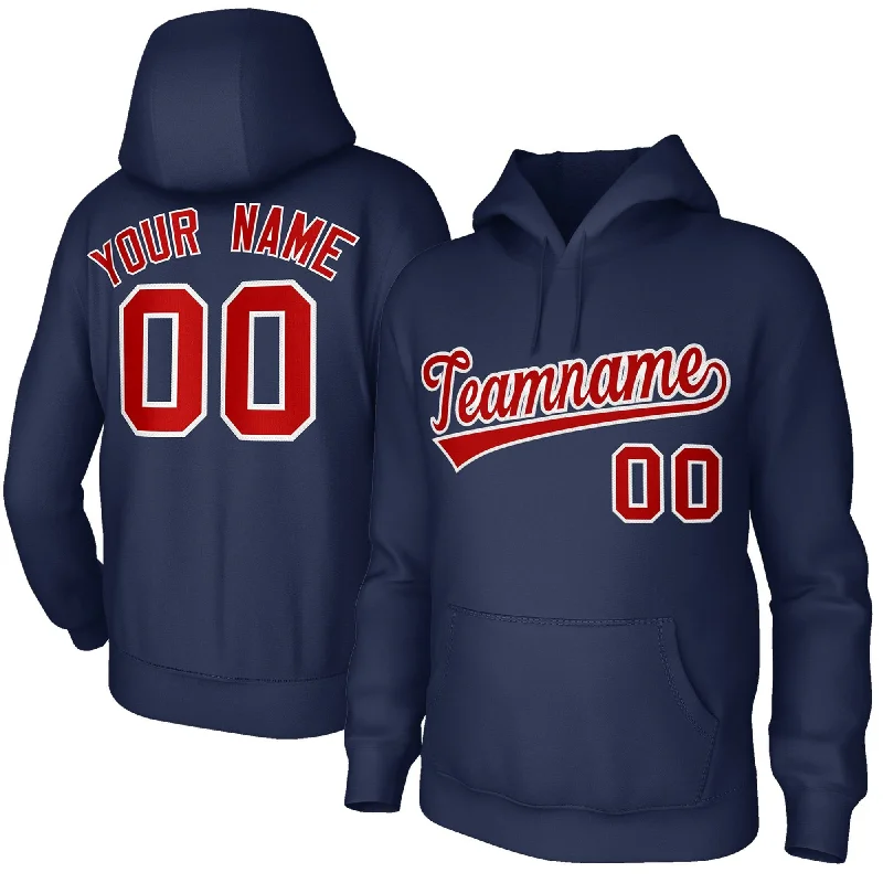 Custom Classic Style Hoodie Navy Blue Training Uniform