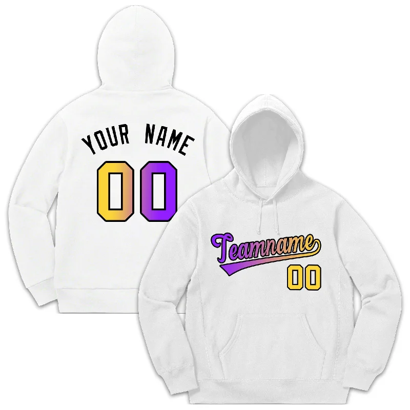 Custom White Classic Style Sweatshirt Fashion Hoodie Uniform