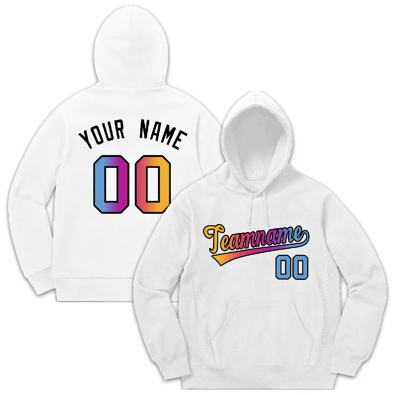 Custom White Classic Style Sweatshirt Fashion Hoodie Uniforms