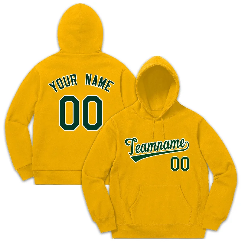 Custom Yellow Green White Classic Style Hoodie Pullover Fashion Uniform