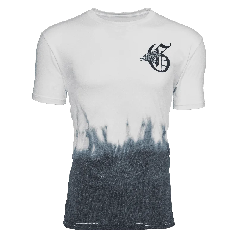 Gothic "G" Angel Wolf Dip Dye Tee