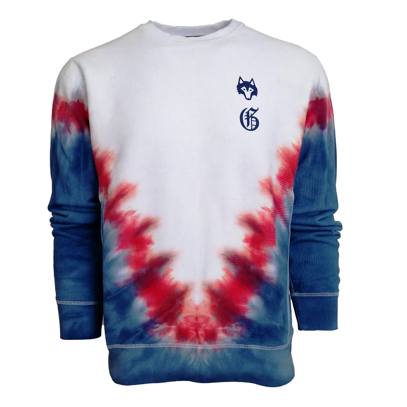 Patriot Wolf Racquet Tie Dye Crewneck