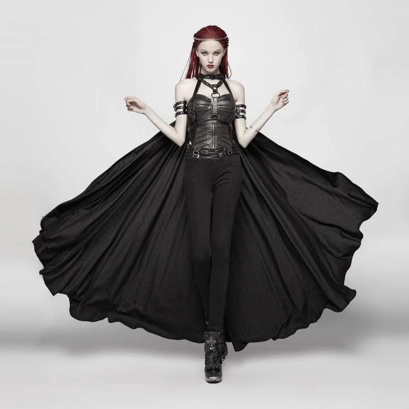 Women's Punk Metal Chain Harness Cape