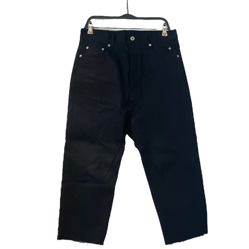 RICK OWENS DRKSHDW/Straight Pants/32/Cotton/BLK/Bolan Bootleg Cropped