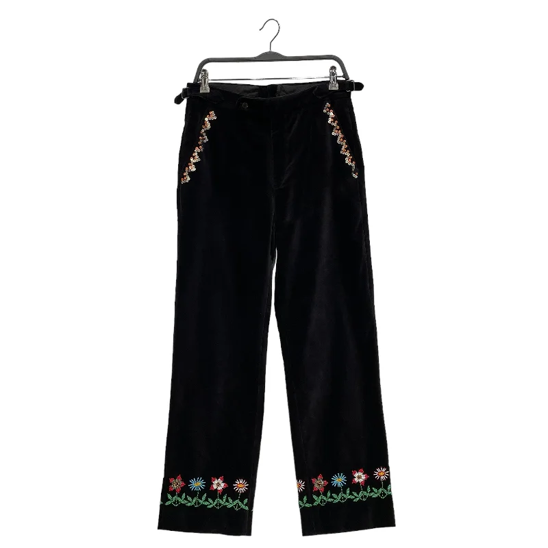 BODE/Straight Pants/30/Cotton/BLK/Floral Pattern/