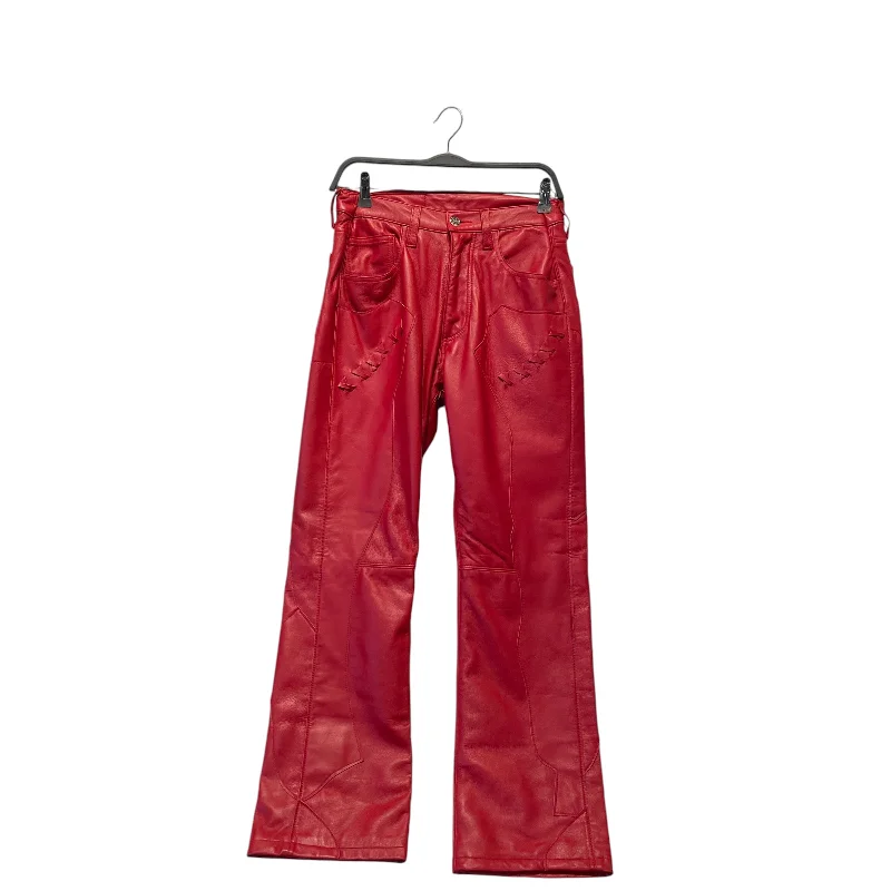 DESTROY THE BOX/Straight Pants/30/Faux Leather/RED/