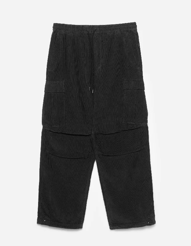 4569 Hemp Utility Cargo Track Pants Black