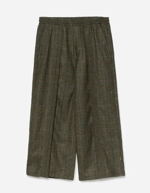 5334 Wool Hakama Track Pants Olive