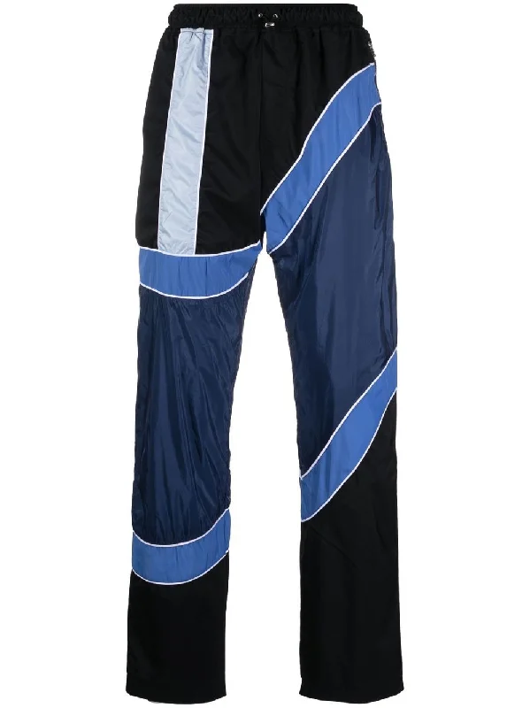 Colour-Block Stripe-Detail Trousers