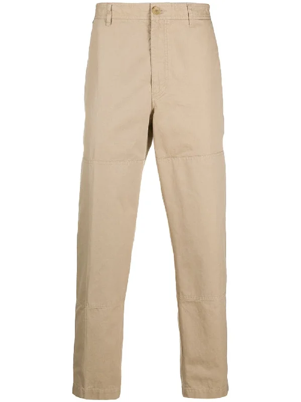 Beige Cotton Chino Trousers