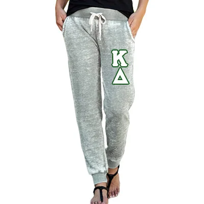 Sorority Zen Jogger Pants, Vertical Letters - JA8944 - TWILL